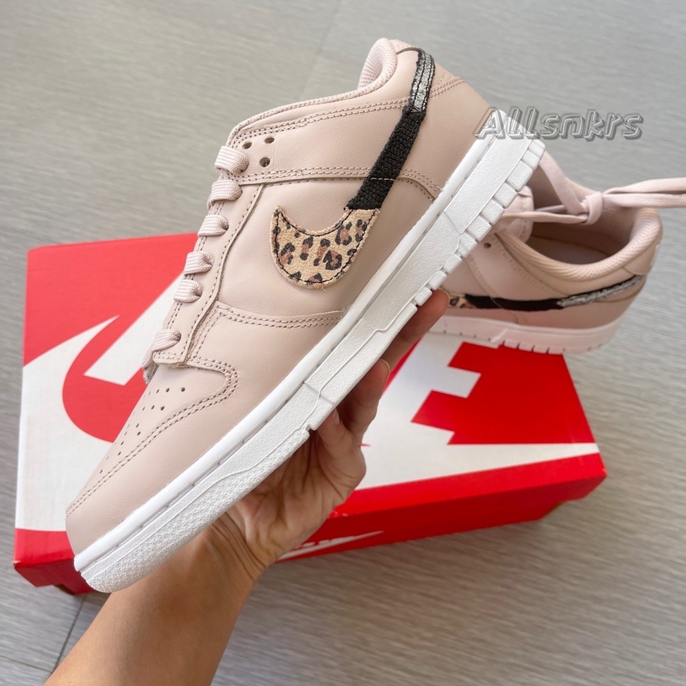 Nike Dunk Low W Pink🐆 leopard swoosh - Picture 4 of 7